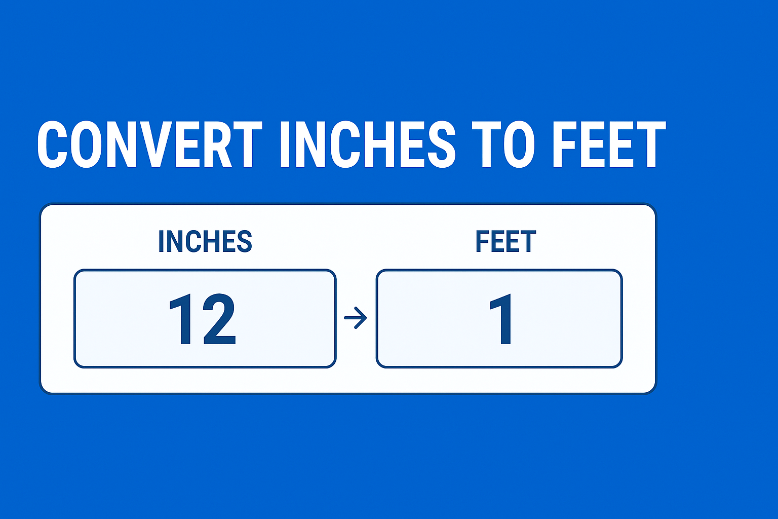 convert inches to feet