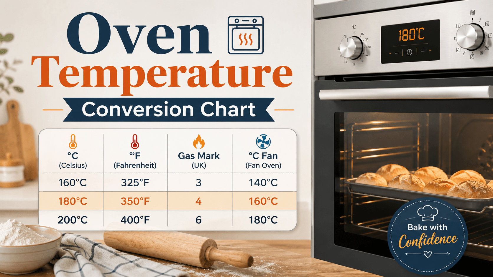 oven temperature conversion chart