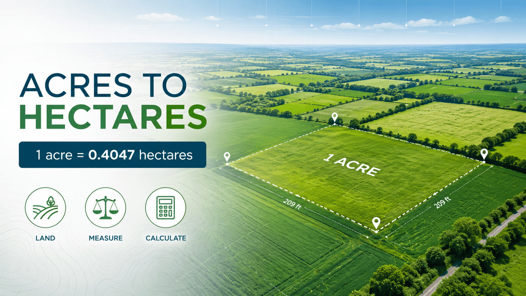 acres to hectares