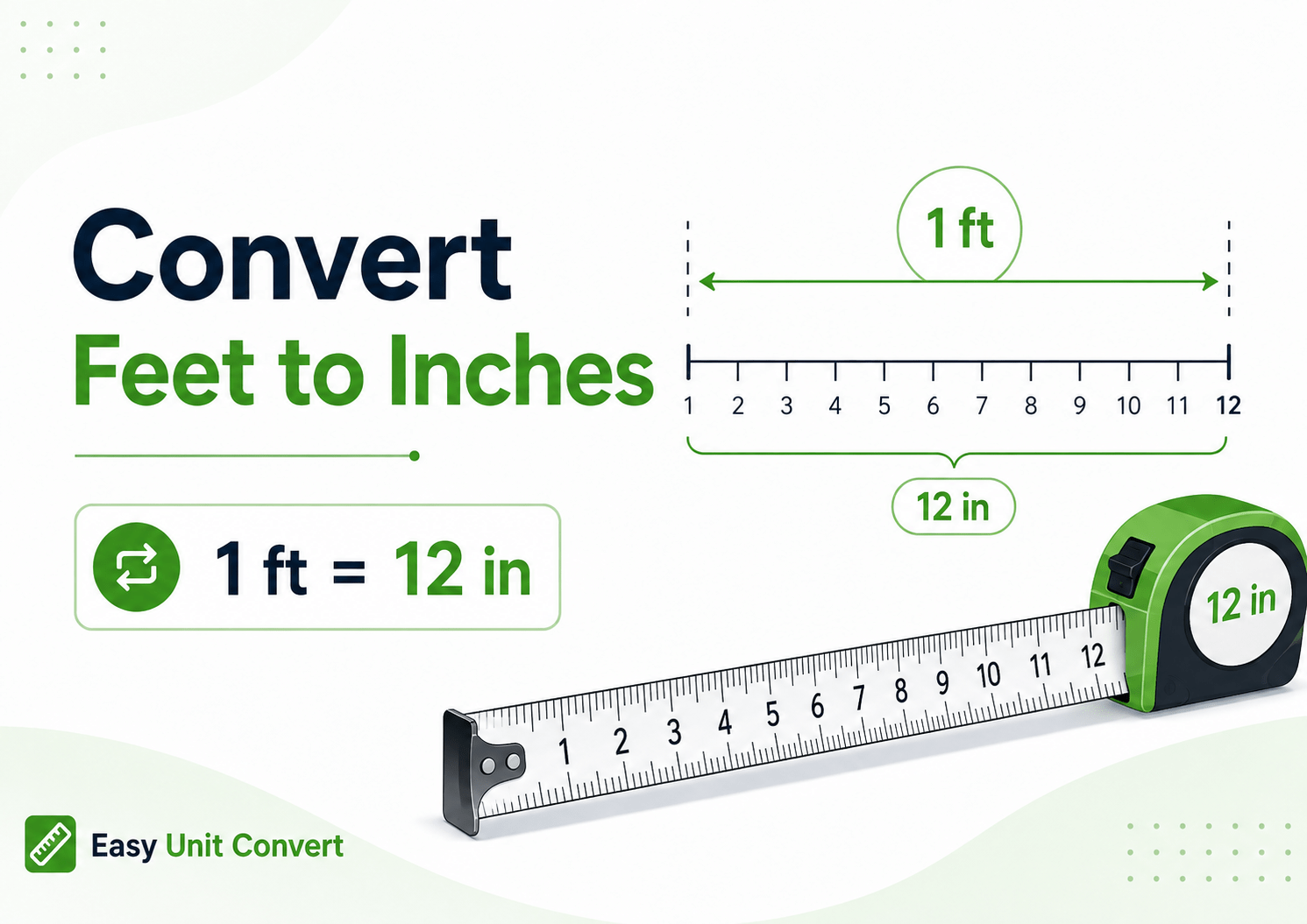convert feet to inches