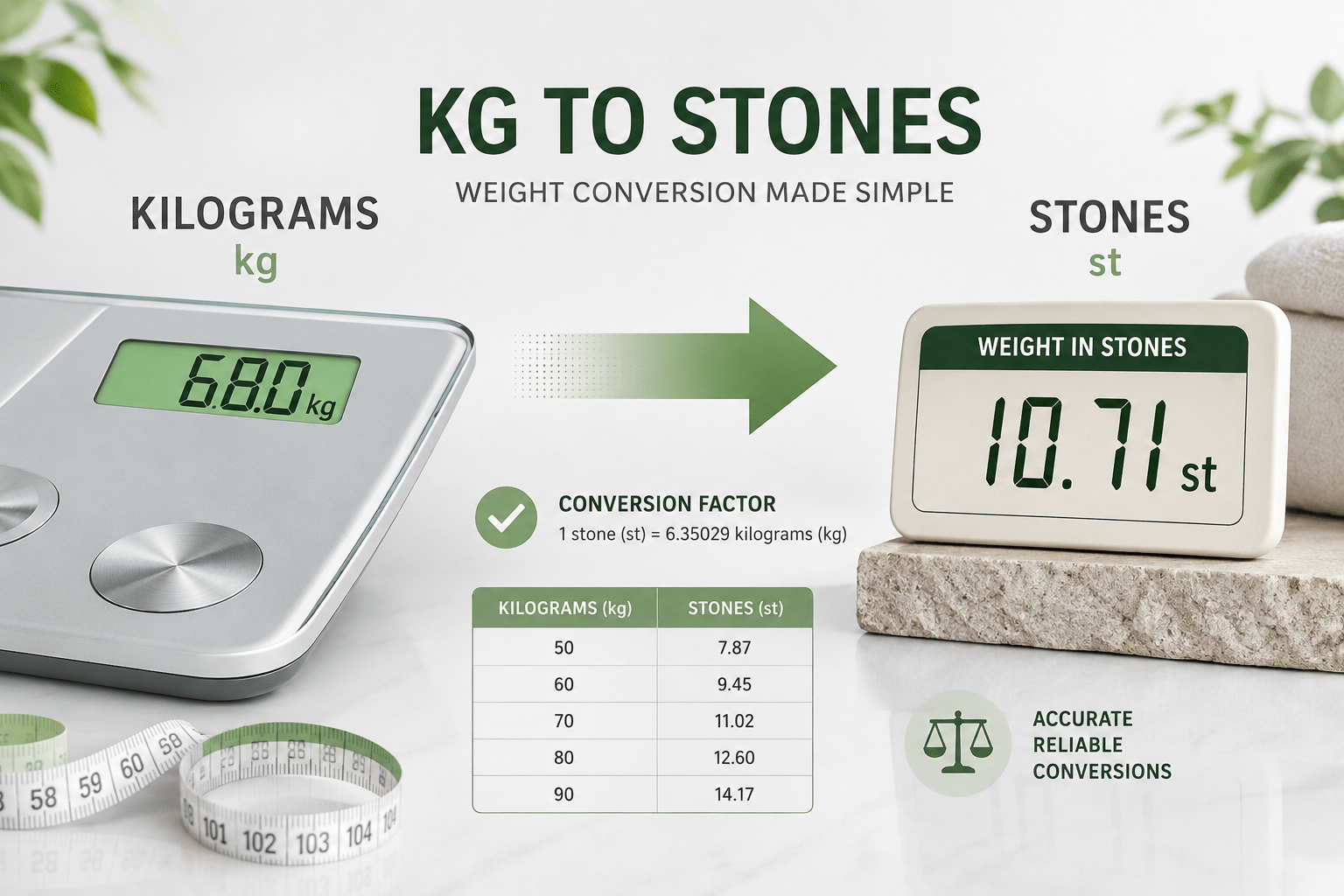 convert kilograms to stones