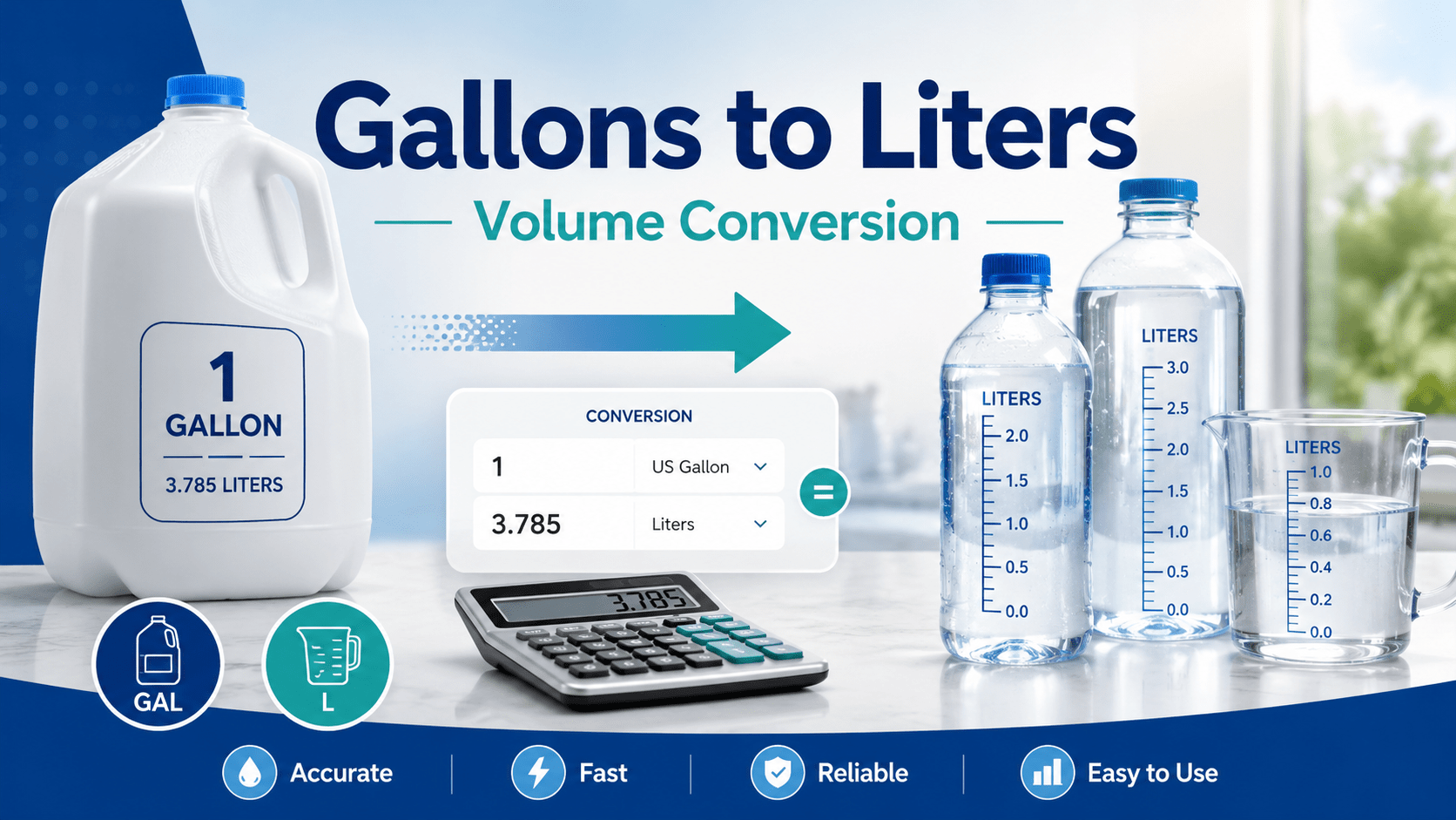 gallons to liters