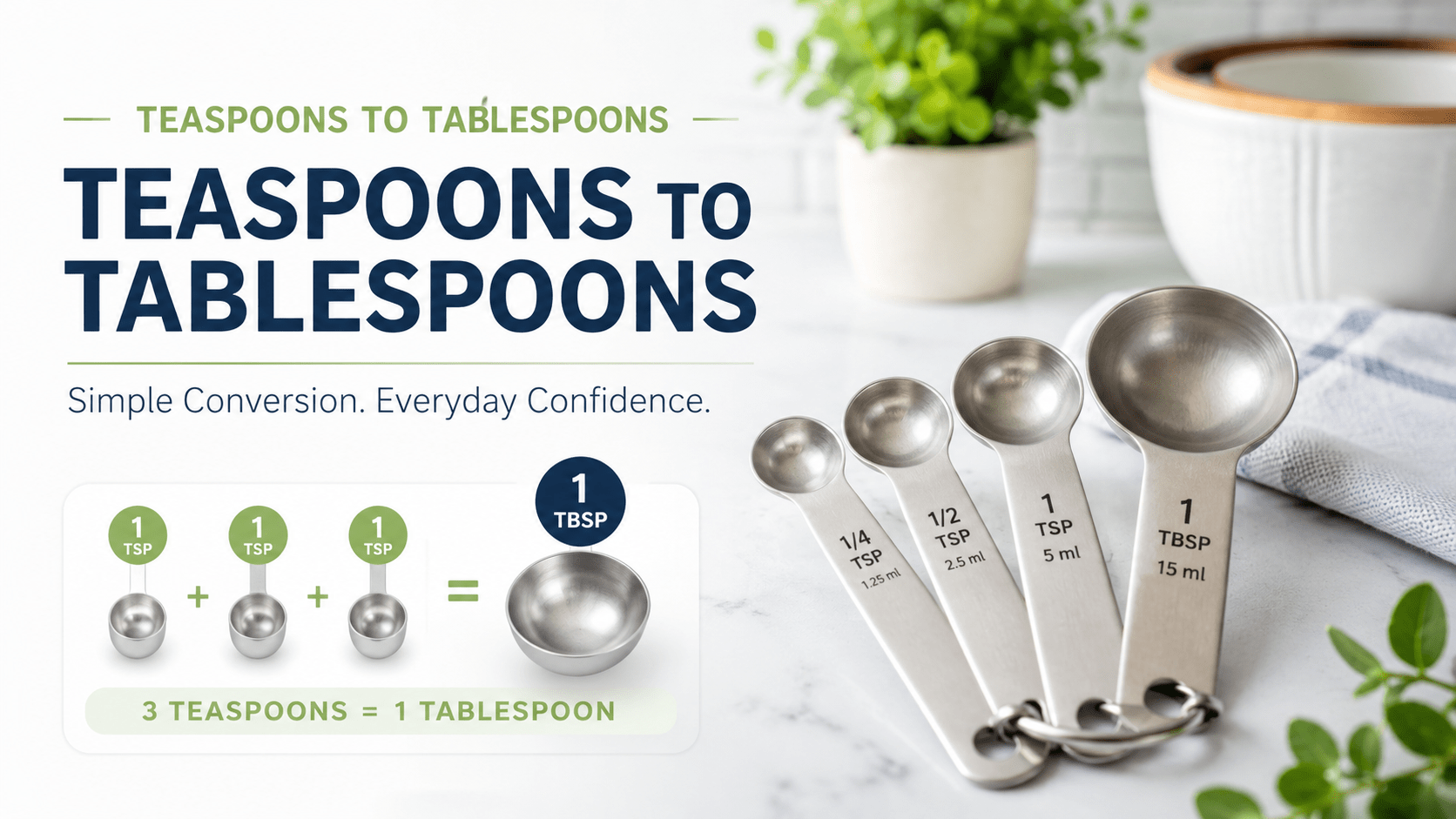 teaspoons to tablespoons