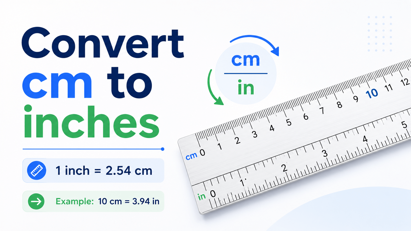 convert cm to inches