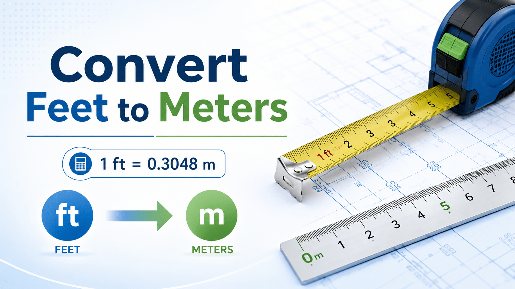 convert feet to meters
