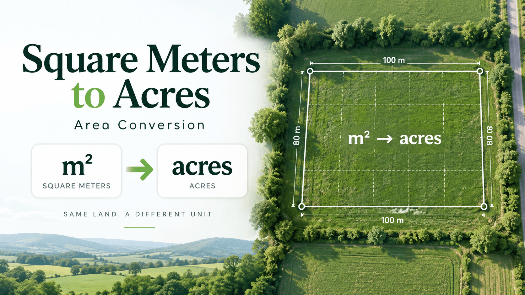 square meters to acres